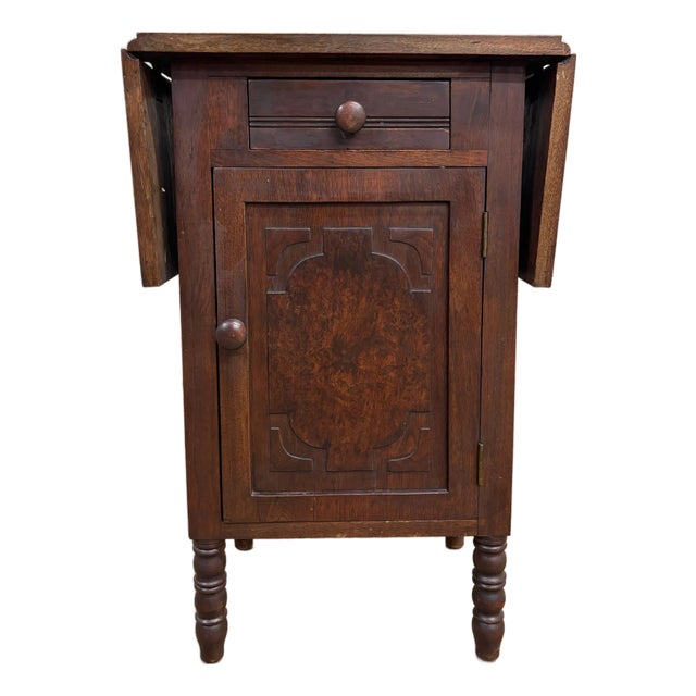 Antique Pembroke Drop Leaf Side Table Nightstand For Sale