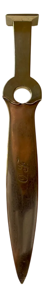 Scandinavian Art Deco Letter Opener in Brass, 1930s