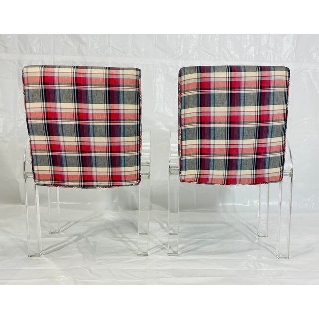 His & Hers Lucite Armchairs by Charles Hollis Jones, Signed & Dated 1972 For Sale In Los Angeles - Image 6 of 18
