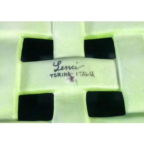 Green Ceramic Sweet Basket from Lenci, 1930s For Sale - Image 8 of 16