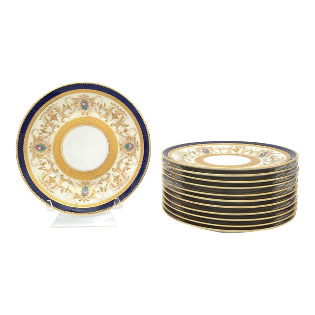 1920s Limoges Dinner Plates, France - Set of Twelve For Sale