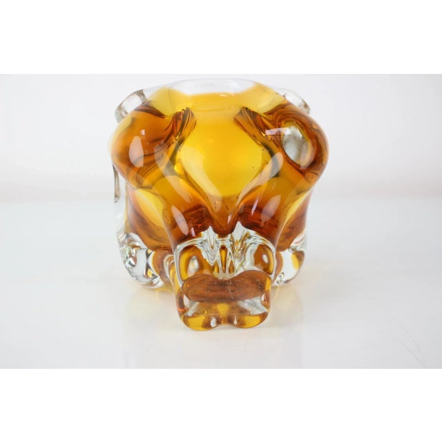 Glass Art Glass Bowl by Josef Hospodka for Chribska Glassworks, 1960s For Sale - Image 7 of 8