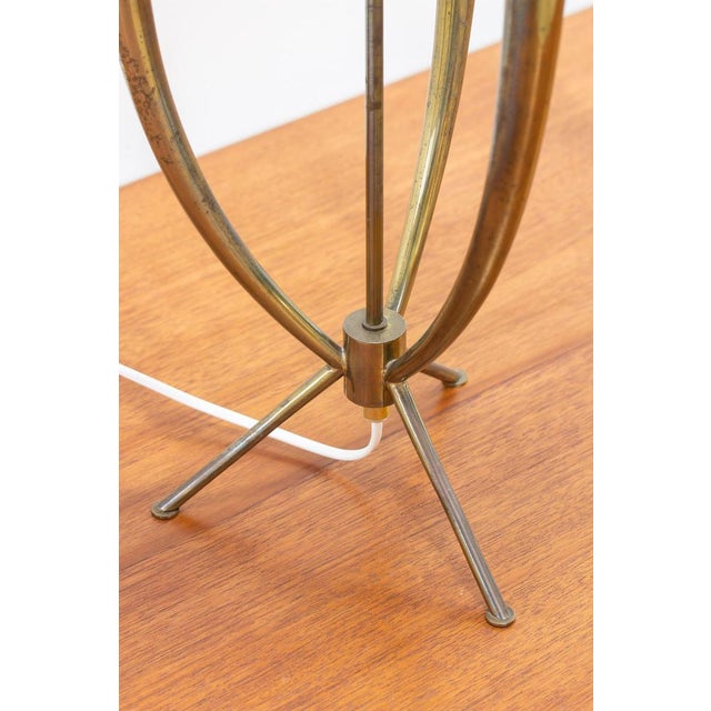 Mid-Century Brass Tripod Table Lamp, 1950s For Sale - Image 3 of 14