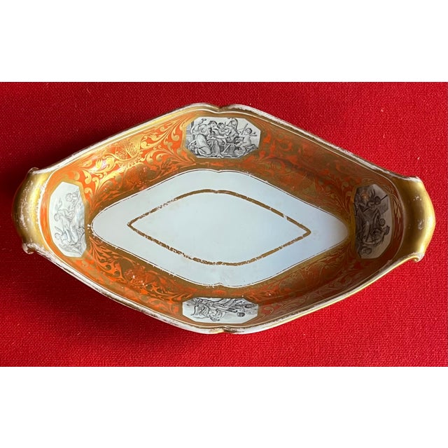 Early 19th Century Antique Early 19th C. Miles Mason Porcelain Dish With Neoclassical Scenes Depicting the Fine Arts - Painting, Sculpture, Music, Literature Circa 1805 For Sale - Image 5 of 9