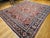 Antique Mahal Sultanabad Rug, Hand-Knotted Wool, Geometric Pattern, 11x13, Red & Navy For Sale - Image 9 of 10