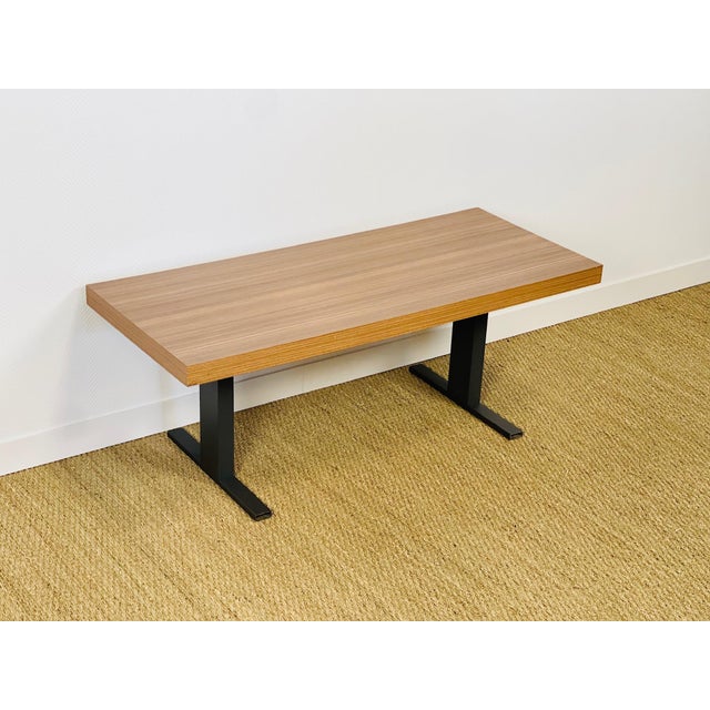 Vintage Lift-Top Coffee Table in Formica and Black Metal, 1970s For Sale - Image 15 of 15