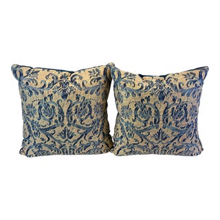 Early 21st Century Italian Mariano Fortuney Farnese Feather/Down Pillows - a Pair For Sale