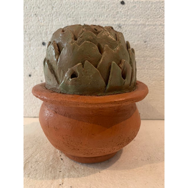 Ceramic Soliflore Vase in Glazed Stoneware For Sale - Image 7 of 9