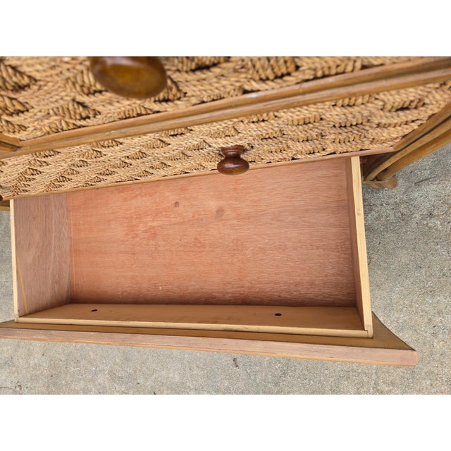 Basketweave Wicker Chest For Sale - Image 9 of 11