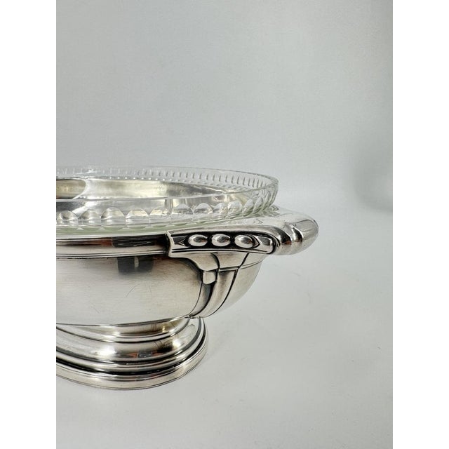 French Art Deco Centerpiece in Silver-Plating & Glass, 1915 For Sale - Image 7 of 14