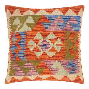 Shabby Chic Turkish Hand Woven Kilim Throw Pillow