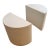 Vintage Sculptural White Plaster Demilune Side Tables, Pair For Sale