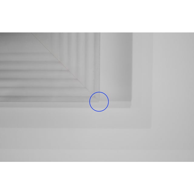 1970s Vintage Italian Square Glass Mirror, 1970s For Sale - Image 5 of 14