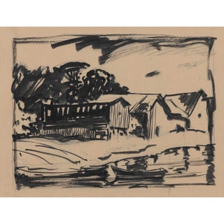 1940s Americana Landscape Drawing by Norman Kent For Sale