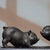 Metal Vintage Pair of Gilt Bronze Pig Figures - Chinese Zodiac Sculptures For Sale - Image 7 of 9
