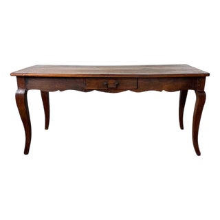 Walnut Farm Table, 19th Century For Sale