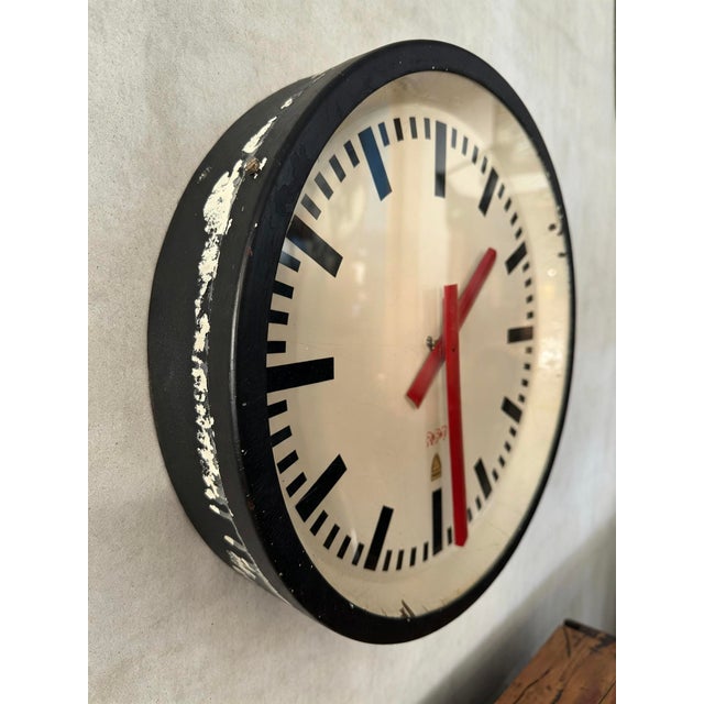 Industrial East German Factory Clock by RFT, 1950s For Sale - Image 10 of 10