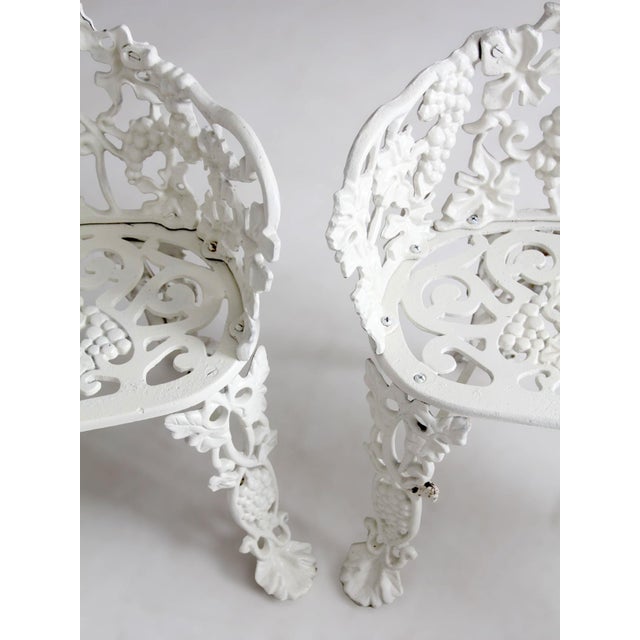 Vintage Cast Aluminum Garden Set Grapevine Patio Seating 4 Piece For Sale - Image 13 of 14