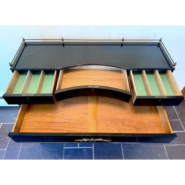 Black 1940’s French Empire Neoclassical Ebonized Buffet Server by Kittinger For Sale - Image 8 of 12