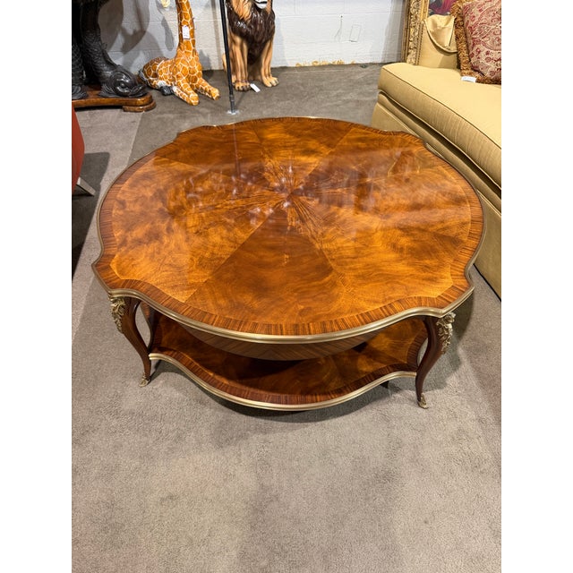 Theodore Alexander Late 20th Century Althorp by Theodore Alexander Mahogany Cocktail Table With Caryatid Bronze Accents For Sale - Image 4 of 10