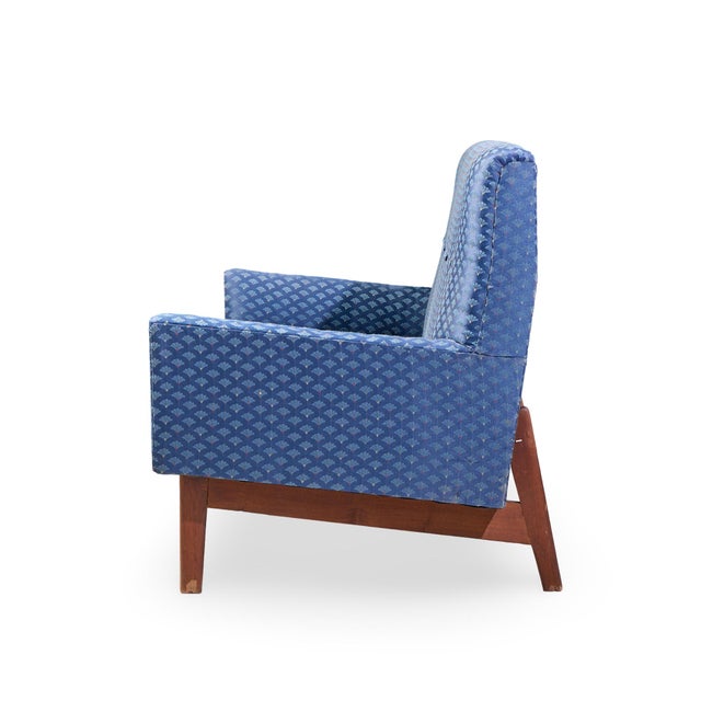 Jens Risom Jens Risom Mid Century Walnut Loveseat Sofa For Sale - Image 4 of 9