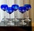 Cobalt Blue Massenet Crystal Hock Glasses by Saint-Louis, 1920, Set of 5 For Sale - Image 14 of 15