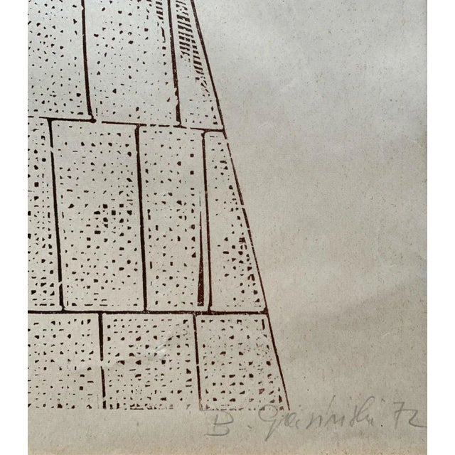 Boleslaw Gasinski, to Heros of Warsaw, 1972, Woodblock Print & Paper For Sale - Image 3 of 7