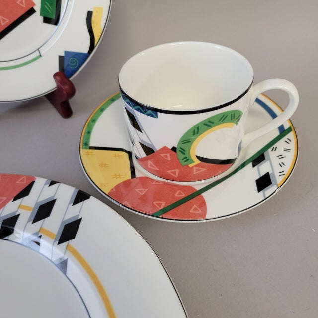 Ceramic 1990s Postmodern-Style “Elements” Dinnerware Set by Victoria & Beale — 39 Pieces For Sale - Image 7 of 9