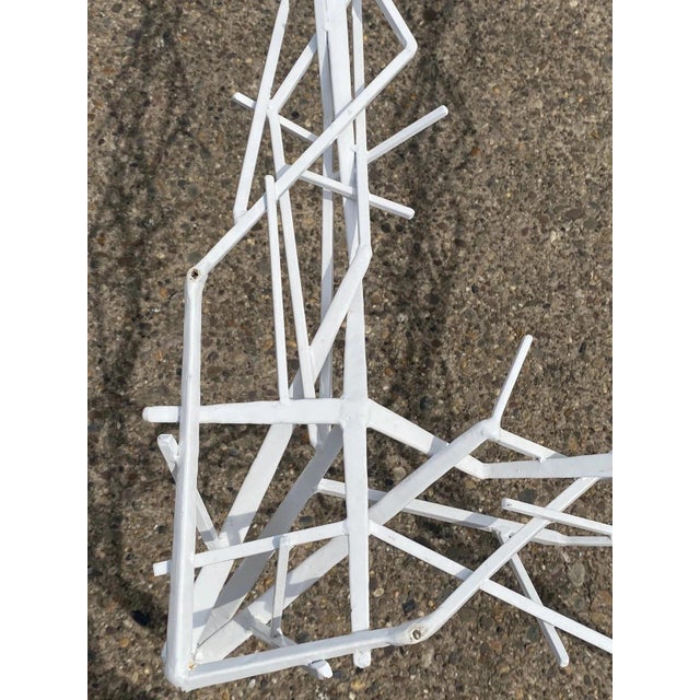 White Late 20th Century Modern White Iron Branch Sculptural "Crown of Thorns" Dining Table Desk Base For Sale - Image 8 of 12