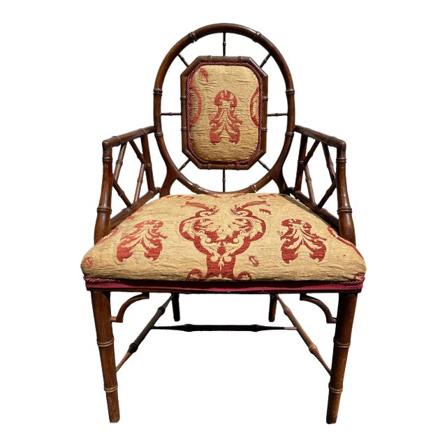 Late 19th Century Faux Bamboo Armchair For Sale