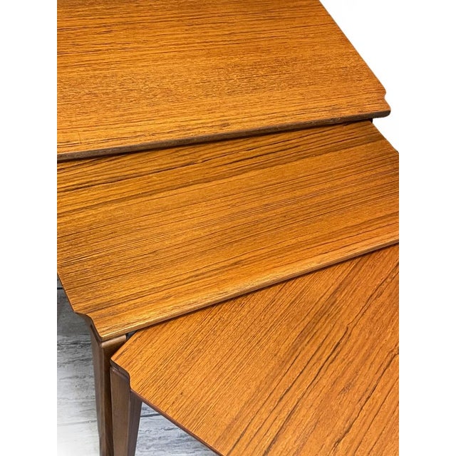 Mid-Century Modern Teak Nesting Tables by Richard Hornby for Fyne Ladye, 1960s, Set of 3 For Sale - Image 11 of 13