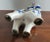 Ceramic Vintage Italian Blue and White Glazed Cat With Bowtie For Sale - Image 7 of 7