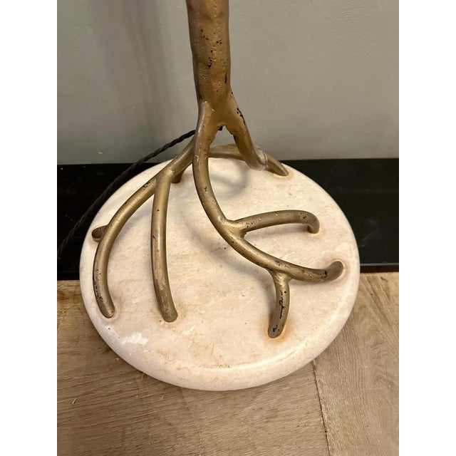 Metal Large French Olivia Floor Lamp by Jean Claude Mahey, 1980s For Sale - Image 7 of 14