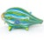 Glass Vintage Murano Fratelli Toso Blue Green White Yellow Stripes Gold Flecks Italian Art Glass Pig Figurine Sculpture For Sale - Image 7 of 10