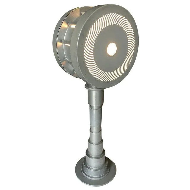 Postmodern Post-Modern Futurist Enameled Futurist Steel Table Lamp 1990, 2 Available For Sale - Image 3 of 7