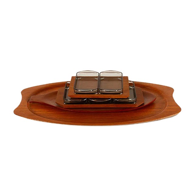 Danish Teak Serving Trays from Wiggers, 1960s, Set of 4 For Sale