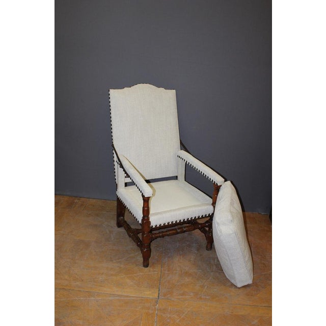 Louis XIV Rack Armchair in Walnut For Sale - Image 9 of 16