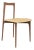 Modern Linea 605 Grey Chair in Beige Leather and Wood by Collector Studio For Sale