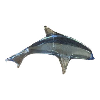 Art Glass Dolphin Figurine For Sale