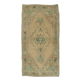 Turkish Mini Rug Oriental Hand Knotted Vintage Rug 1'9" x 3'3" #21093 For Sale