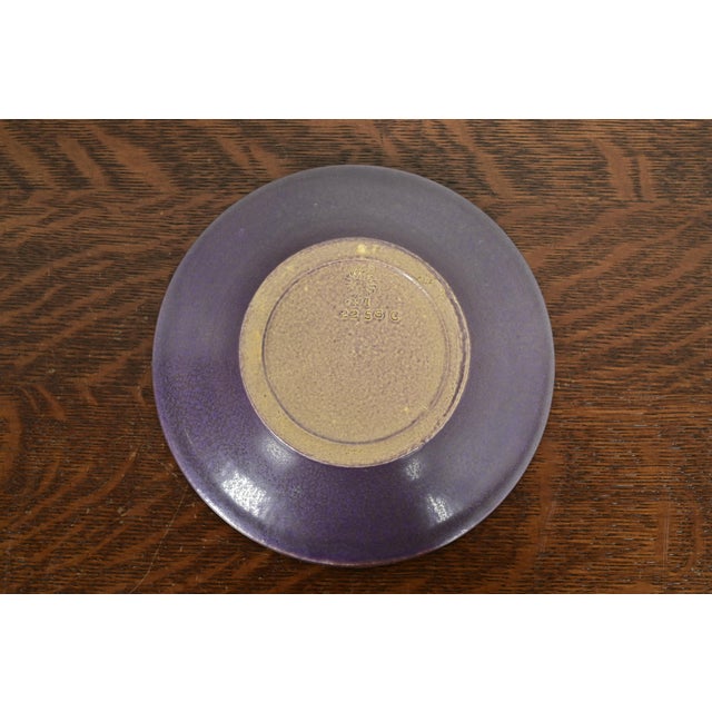 Purple Rookwood Pottery Arts & Crafts Glazed Ceramic Art Pottery Bowl, 1916 For Sale - Image 8 of 11