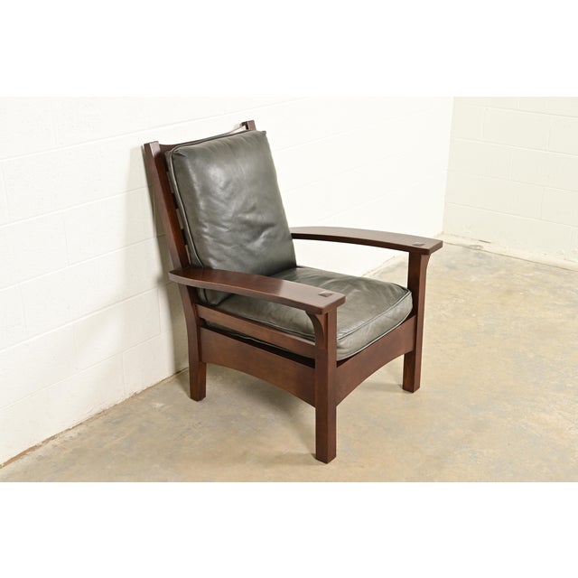 Stickley Stickley Mission Oak Arts & Crafts Lounge Chair For Sale - Image 4 of 15