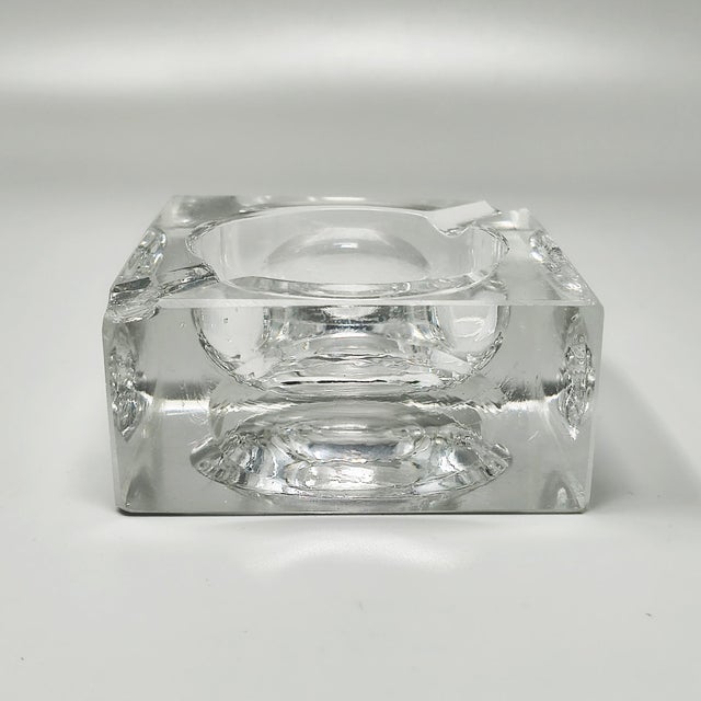 Mid-Century Modern Italian Crystal Glass Smoking Set by Antonio Imperatore, 1970s, Set of 2 For Sale - Image 3 of 10