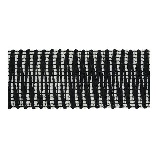Sample - Schumacher Pierce Tape Indoor & Outdoor in Black For Sale