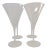 Modern Floral Etched Wine Glasses S/4 For Sale