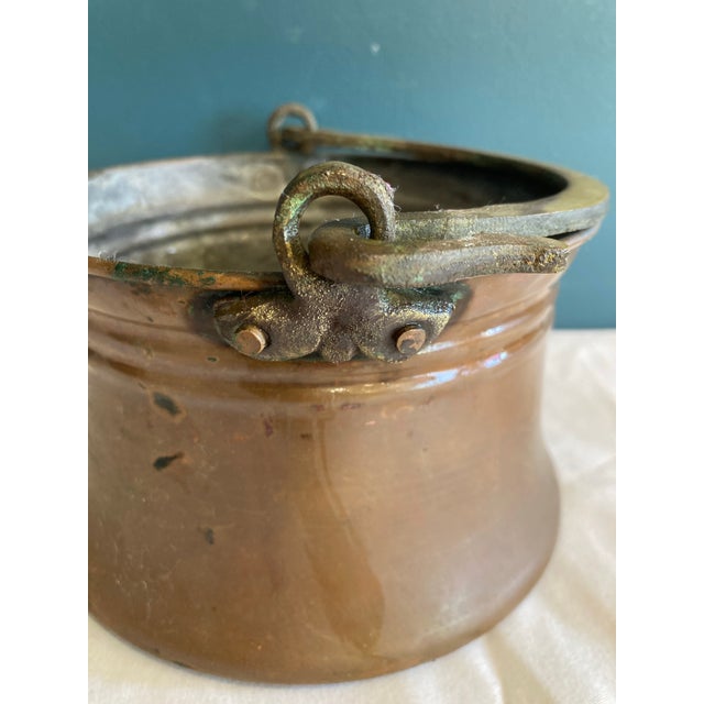 Early 20th Century Copper Pot With Brass Handle For Sale In Oklahoma City - Image 6 of 8
