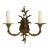 1940s Cast Brass Acanthus Leaves 2-Light Sconce For Sale