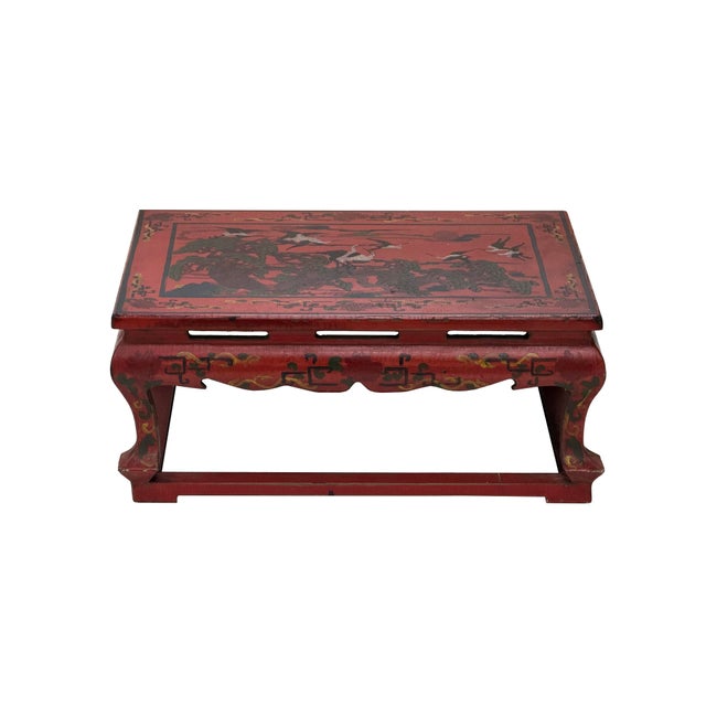 Elevate your space with this stunning vintage East Asian low accent table, the table features an elegant, low-profile...
