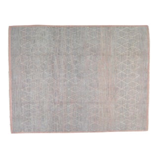 Moroccan Hand Knotted Modern Rug With Natural Color Organic Wool and Soft Texture,8'2"x10'8" For Sale