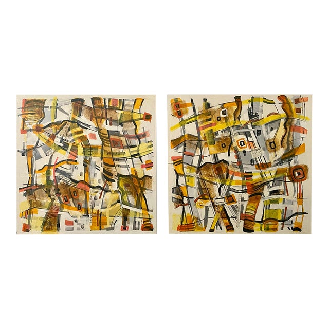 Tyka Oil Painting "Autumn Is Coming" - Set of 2 For Sale